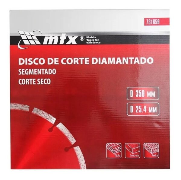 Disco De Corte Diamantado P/ Asfalto 14 Pol 350x25,4 Mtx - Imagem 7