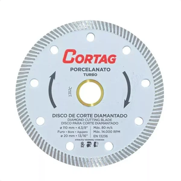 Disco Diamantado Cortag 110mm Turbo Fino 60863