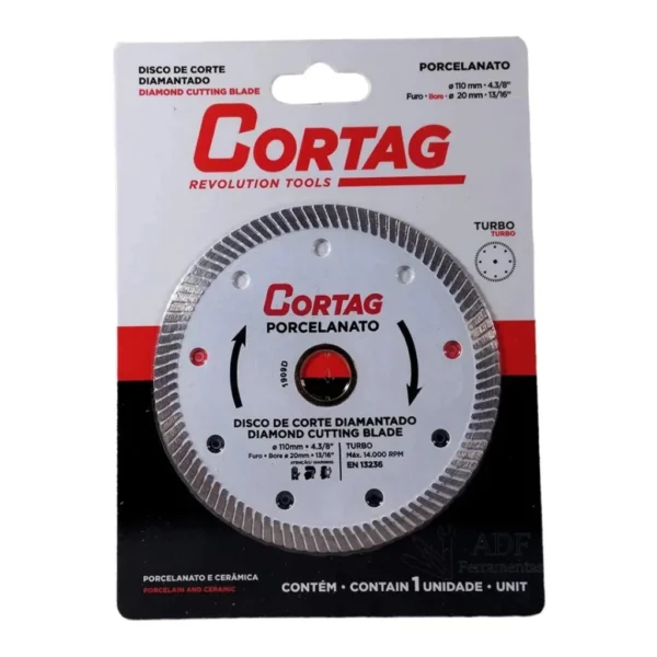 Disco Diamantado Cortag 110mm Turbo Fino 60863 - Imagem 3