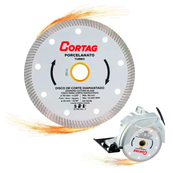 Disco Diamantado Cortag 110mm Turbo Fino 60863 - Imagem 2