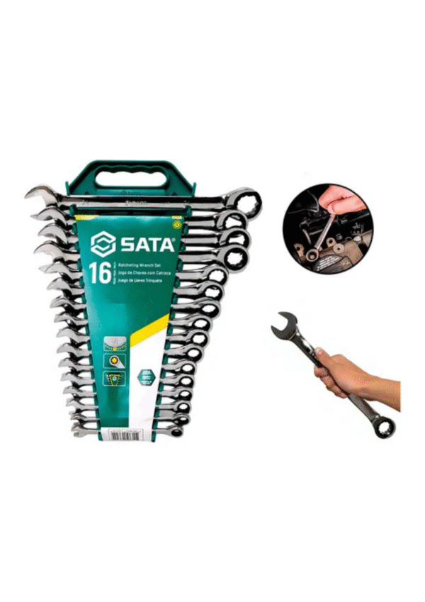 Jogo De Chave Combinada Catraca 8 A 24mm Sata St08034l